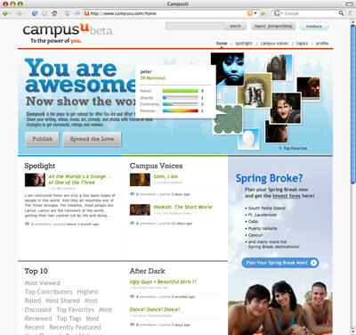 CampusU Front Screen shot